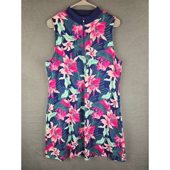 Tommy Bahama Dresses & Skirts - Tommy Bahama Racquet & Paddle Dress Women XL Tropical Floral Tennis Golf Active
